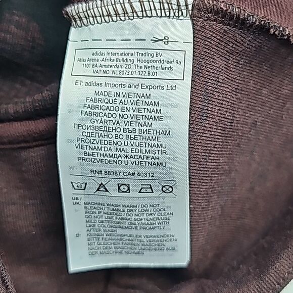 Stella McCartney -911 by Adidas Heartracer Full Zip Moto Style Jacket Burgundy S - Picture 12 of 13